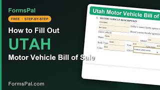 How to Fill Out a Utah Motor Vehicle Bill of Sale (Step by Step, Free Template)