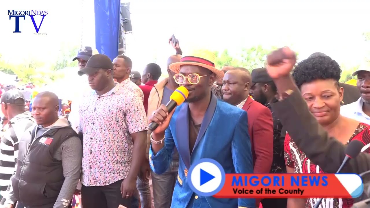 Prince Indah performing Jonyiego at Uriri MP aspirant Jared Kwaga launch