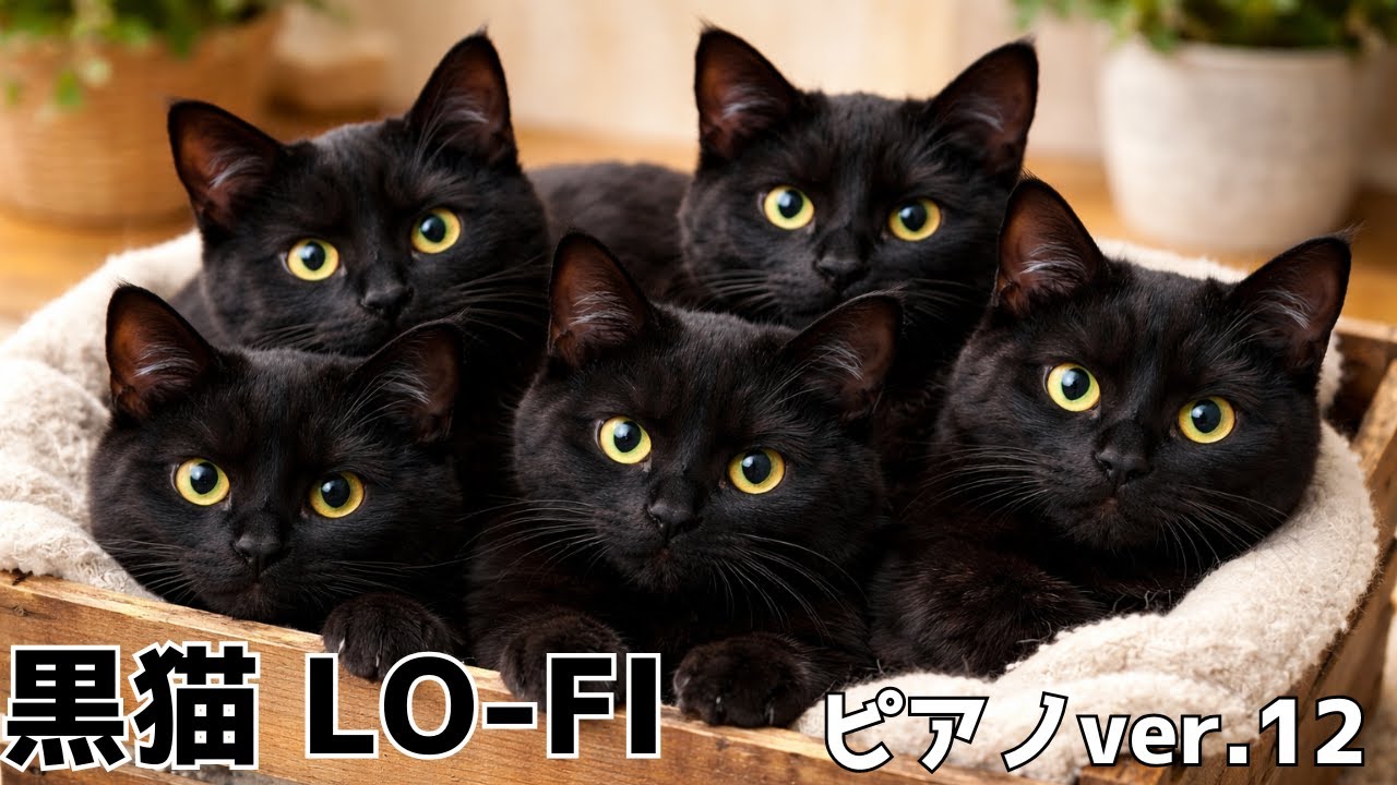 【ローファイ黒猫ピアノ 癒やしのBGM ver.12】