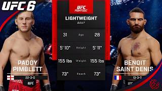 Paddy Pimblett vs Benoit Saint Denis | UFC 6 Lightweight Fight