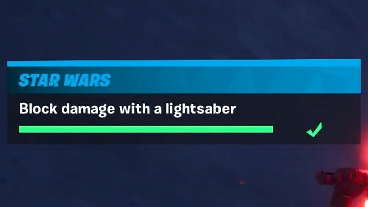 Block Damage with a Lightsaber (200) - Fortnite Star Wars Challenges