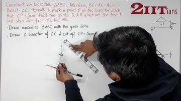 Locus Exercise 14 Q 20 Class X ICSE Construct an isosceles triangle ABC such that AB =6 cm,