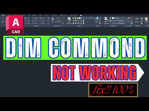 dim command not working in autocad