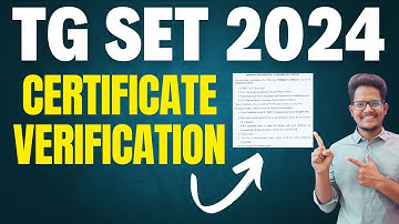TG SET 2024 Certificate Verification | TG SET #achieversaddaugcnet #tssetshivasir