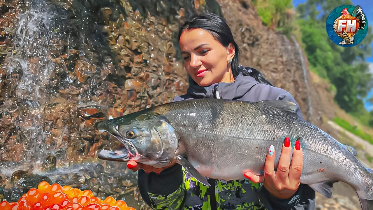The Girl's Quest for Red Fish at the Forest River! 🐟🌲