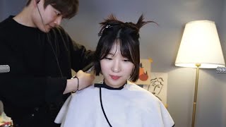 [ASMR] What if a real hairdresser does an ASMR sound? ‍♀