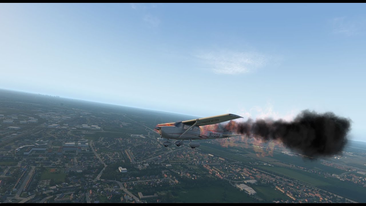 Flying in the cassena in X-Plane 11 (It had to make a emergency landing ...