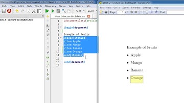 Week 2   Latex Tutorial   Lecture 001 Bullets and Numbering