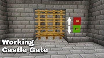 How to make a Working Castle Gate in Minecraft (Bedrock, Pocket Edition)