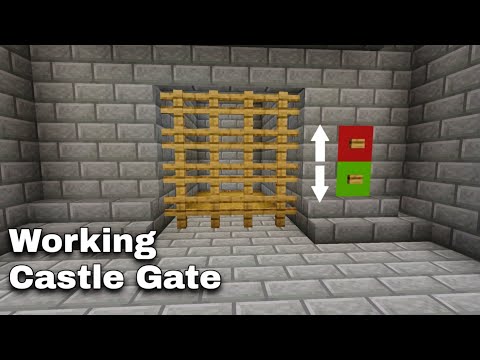 How to make a Working Castle Gate in Minecraft (Bedrock, Pocket Edition)