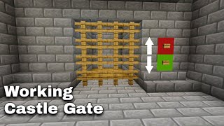 How to make a Working Castle Gate in Minecraft (Bedrock, Pocket Edition)