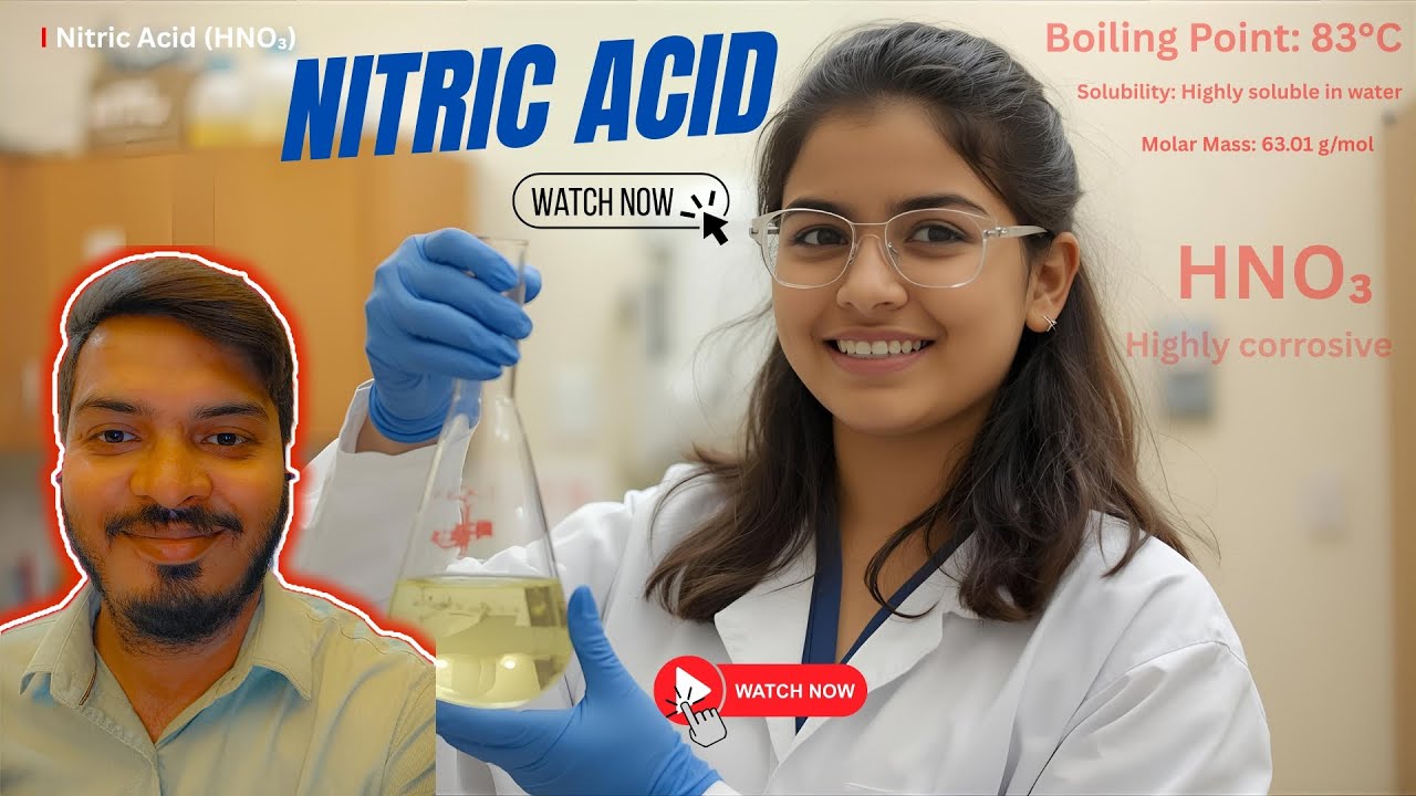 Nitric Acid (HNO₃) | Properties, Uses & Reactions | Chemistry by Akash Singh Sir
