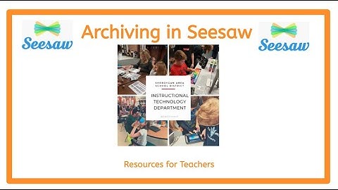 Archive or Restore Class in Seesaw