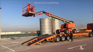 Loading A Telescopic Boom Lift Onto A Recovery Truck