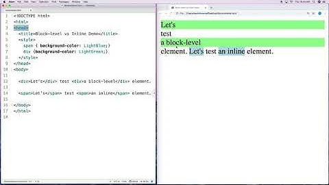 HTML Block and Inline Elements Tutorial