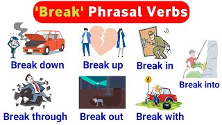 10 Break Phrasal Verbs : Phrasal verbs with sentences | phrasal verb | Listen and Practice