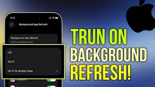 Turn On Background App Refresh iPhone || Tech Wash