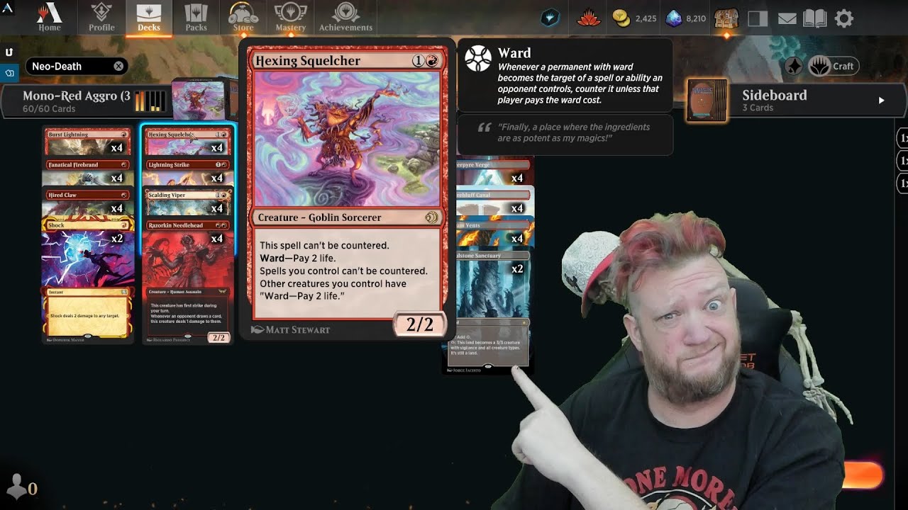 Is Hexing Squelcher Worth It in Mono-Red Aggro? | MTGA Unedited Games