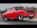 Turbo Opel SWITCHES LANES Doing a Wheelie…Guy is CRAZY!