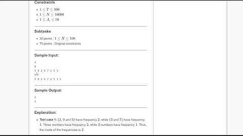 Codechef August Lunchtime 2020 || Guide to solve the problem || MODEFREQ