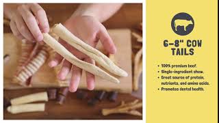 6 To 8 Inch Cow Tails - Zenta Pets Natural Premium Dog Treats Manufacturer