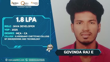 Congratulations Govinda Raj E , for getting placed as a  JAVA DEVELOPER