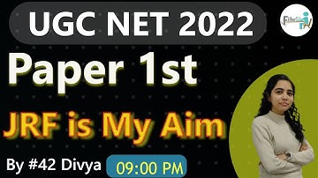Live-09:00 PM #42 UGC NET Class 2022 | UGC NET Math class | NET paper 1st Class | UGC NET 2022