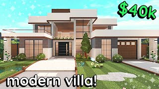 Fancy Modern Villa Bloxburg House Build: 2 Story Exterior Tutorial screenshot 4