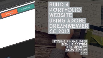 Styling a hamburger menu & getting a ul menu to stack side by side - Dreamweaver Templates [15/38]