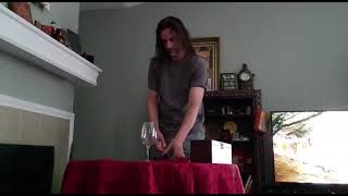 Celebrity Floating wine glass illusion. Profile