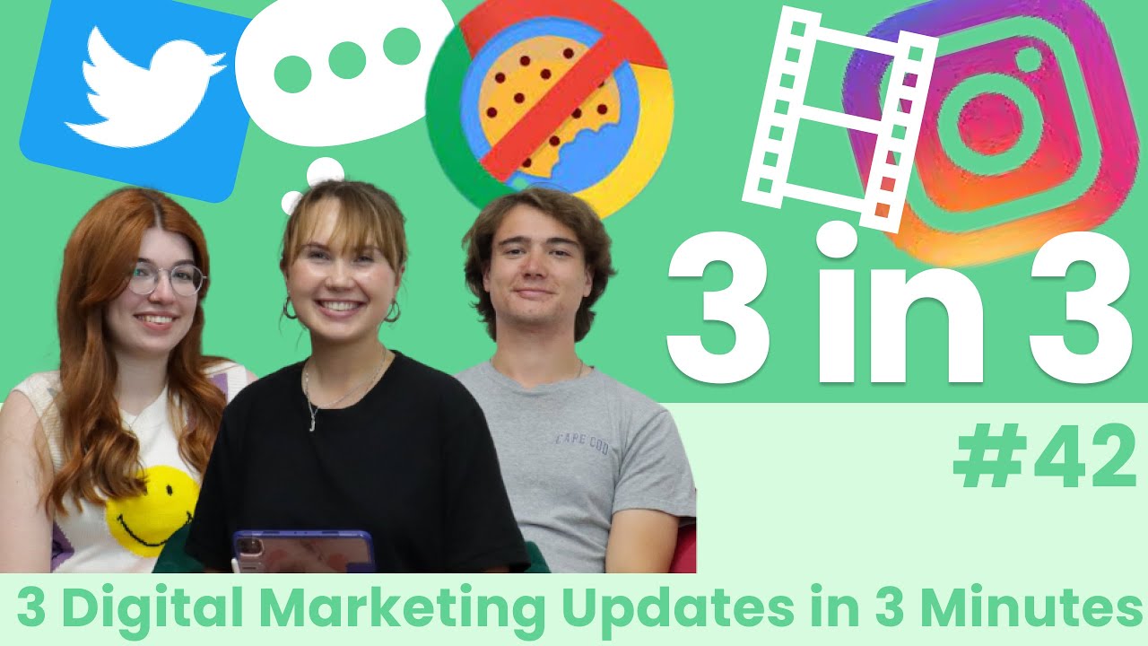 Twitter Statuses, Google Cookies delay & how to optimise for Instagram's new feed 📲 | 3 in 3 #42