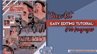 PicsArt Cute simple edit •||•Tutorial for fanpages  •||• Sofiaxcreation ✨