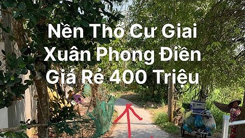 Bán Nền Thổ Cư Giai Xuân Phong Điền Giá Rẻ Chỉ 400 Triệu Cách Lộ Ô tô 50m