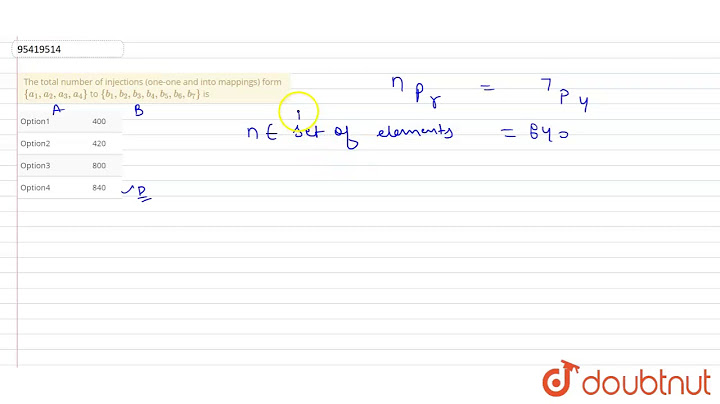 How do you find the number of injections from A to B?