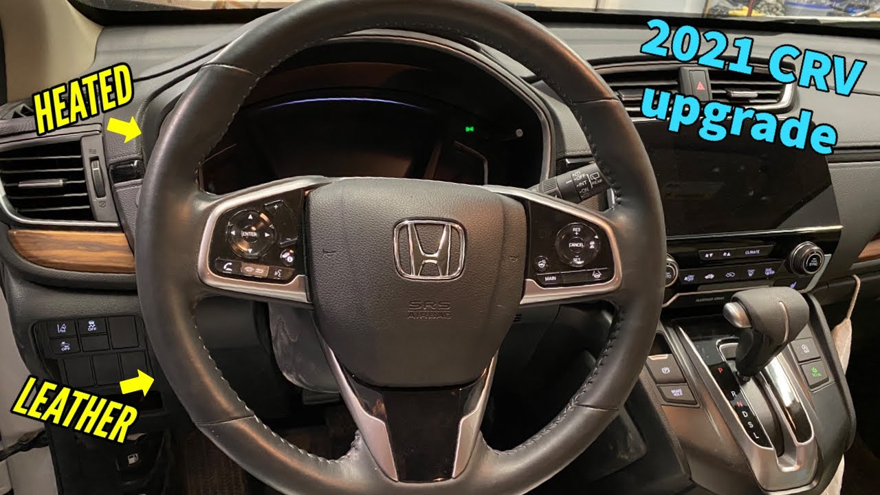 2021 CRV heated leather steering wheel install - OEM Honda parts - YouTube