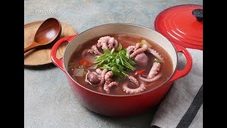 タコの水炊き(ヨンポタン/연포탕)_韓国料理レシピ(일어자막)JP ver.