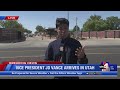 WATCH: JD Vance lands in Salt Lake City