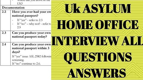 UK ASYLUM INTERVIEW QUESTIONS | UK ASYLUM SUBSTANTIVE (BIG) INTERVIEW ALL QUESTIONS AND ANSWERS