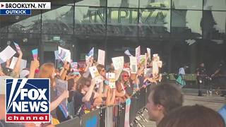 Trans activists ERUPT in protest outside WNBA game