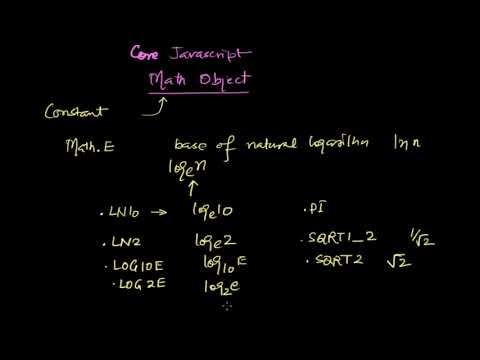 Core Javascript Tutorial   Math Object constants