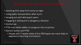 Chapter 4 - Recurring Victimization