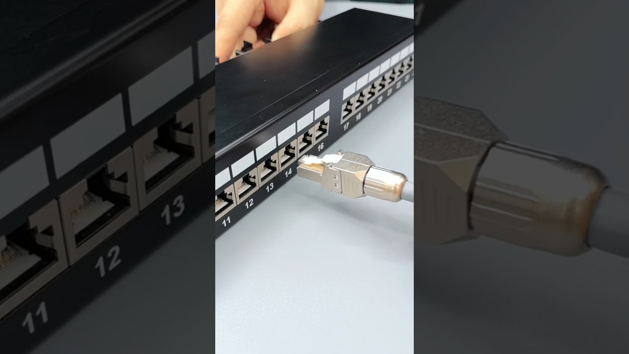 Shielded cabling system cat.6 or cat6a modular plug rj45 connector with ethernet cable 