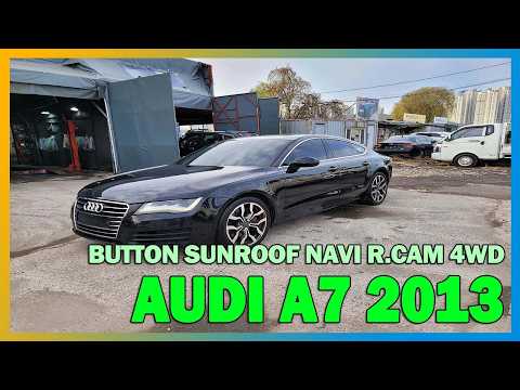 [중고차 수출 부시맨] AUDI A7 BUTTON SUNROOF NAVI R.CAM 4WD BLACK WAUZZZ4G6DN 084551