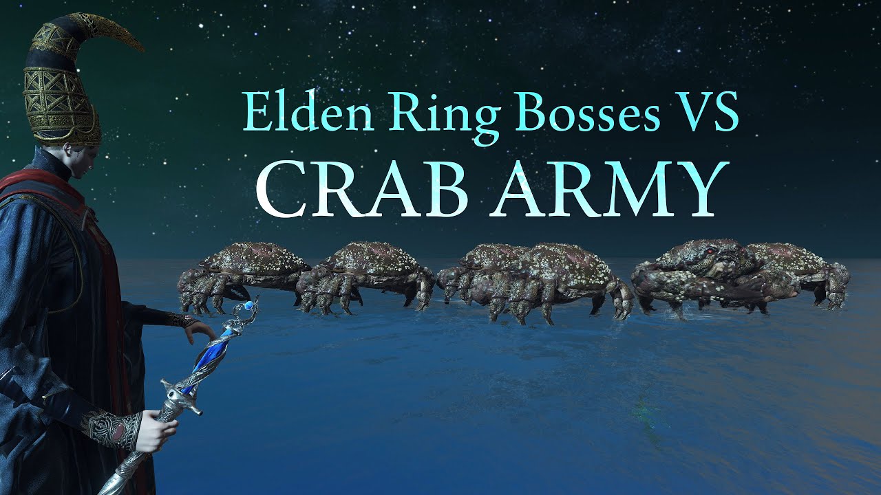 How many Elden Ring bosses can survive against Giant Crab Army YouTube