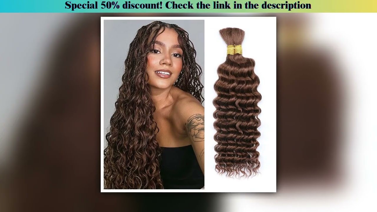 Best Seller Chocolate Brown Braiding Hair for Boho Braids Human Hair Braiding Hair 2 Bundles/Pack 10