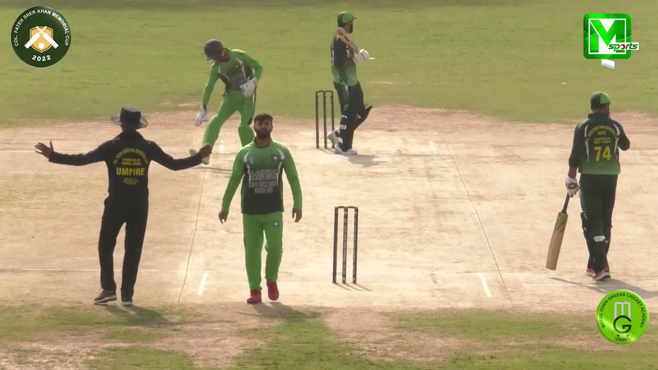 Model Town Green vs Anwar Sports Match Highlights | Col. Fateh Sher Khan Memorial Cup22