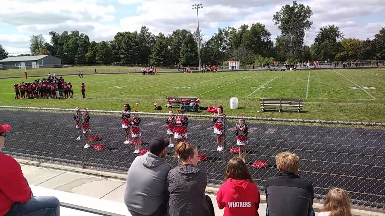 Laingsburg youth football with cheerleaders YouTube