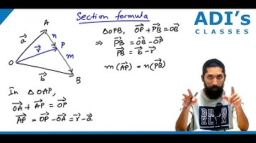 Section formula | Vector Algebra | Math Class 12 | CBSE and PUC - ADIs Classes