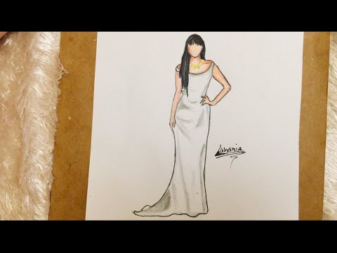 رسم أزياء ليسا من فرقة بلاك بينك رسم أزياء كورية سهلة