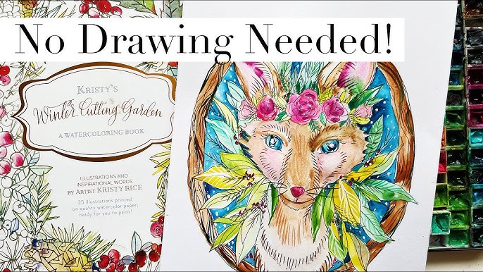 Coloring with Watercolor in Adult Coloring Books 